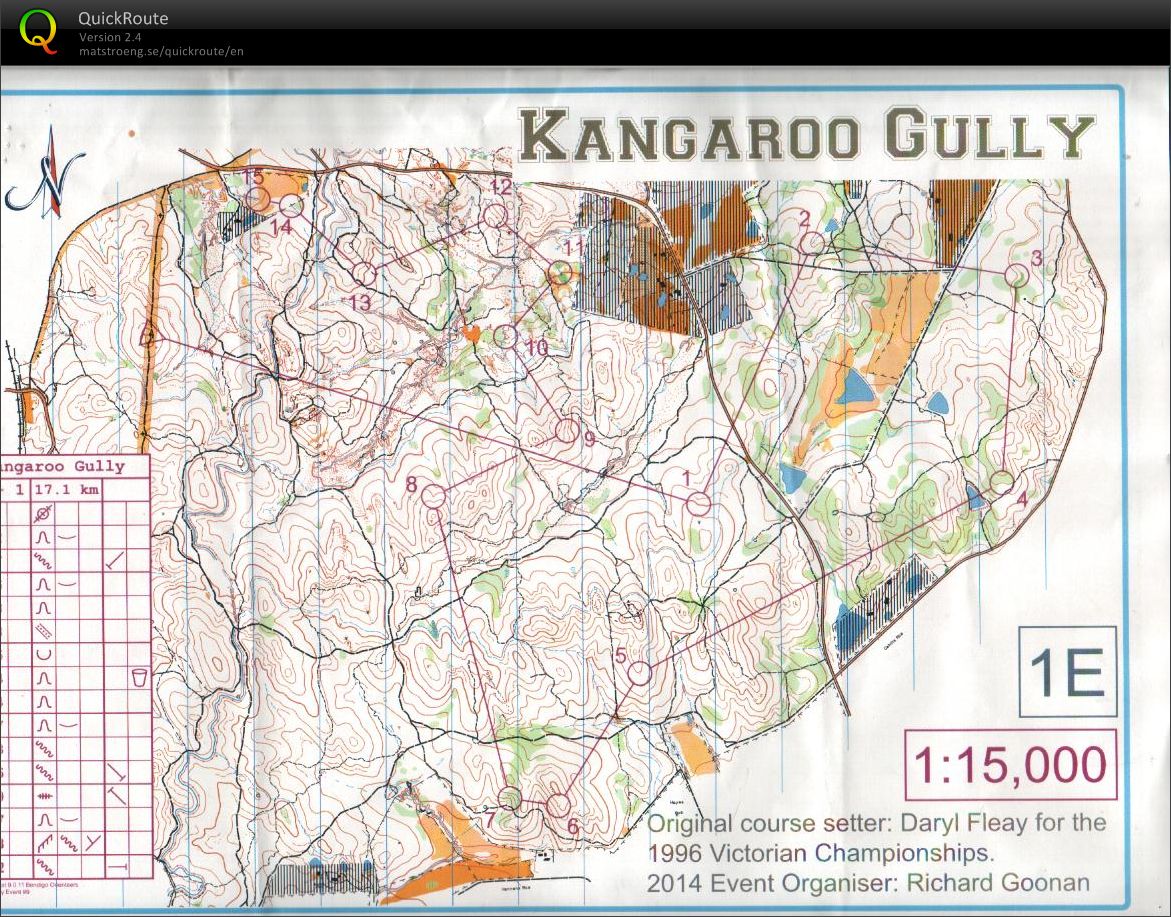 Bendigo Classic - 1996 Vic Champs re-run; map 1 of 2 (17/05/2014)