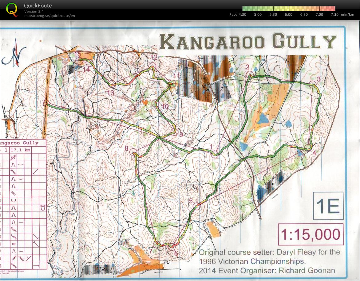 Bendigo Classic - 1996 Vic Champs re-run; map 1 of 2 (17/05/2014)