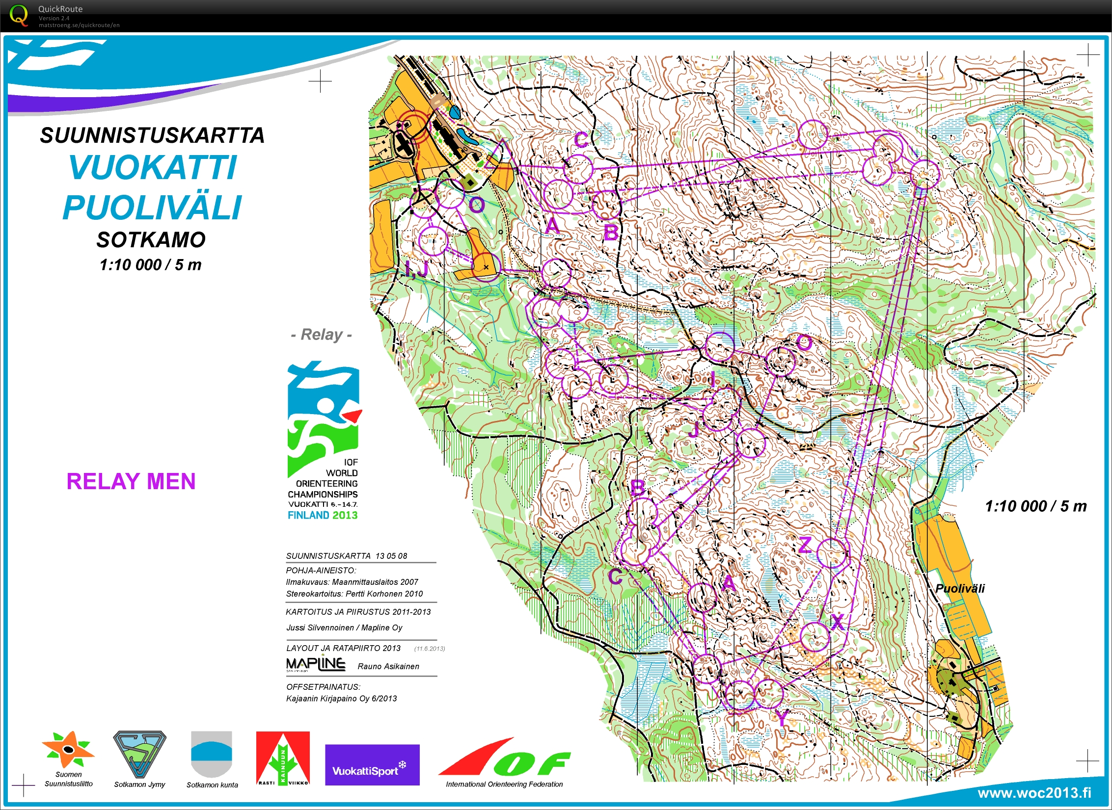 WOC 2013 Relay  (13/07/2013)
