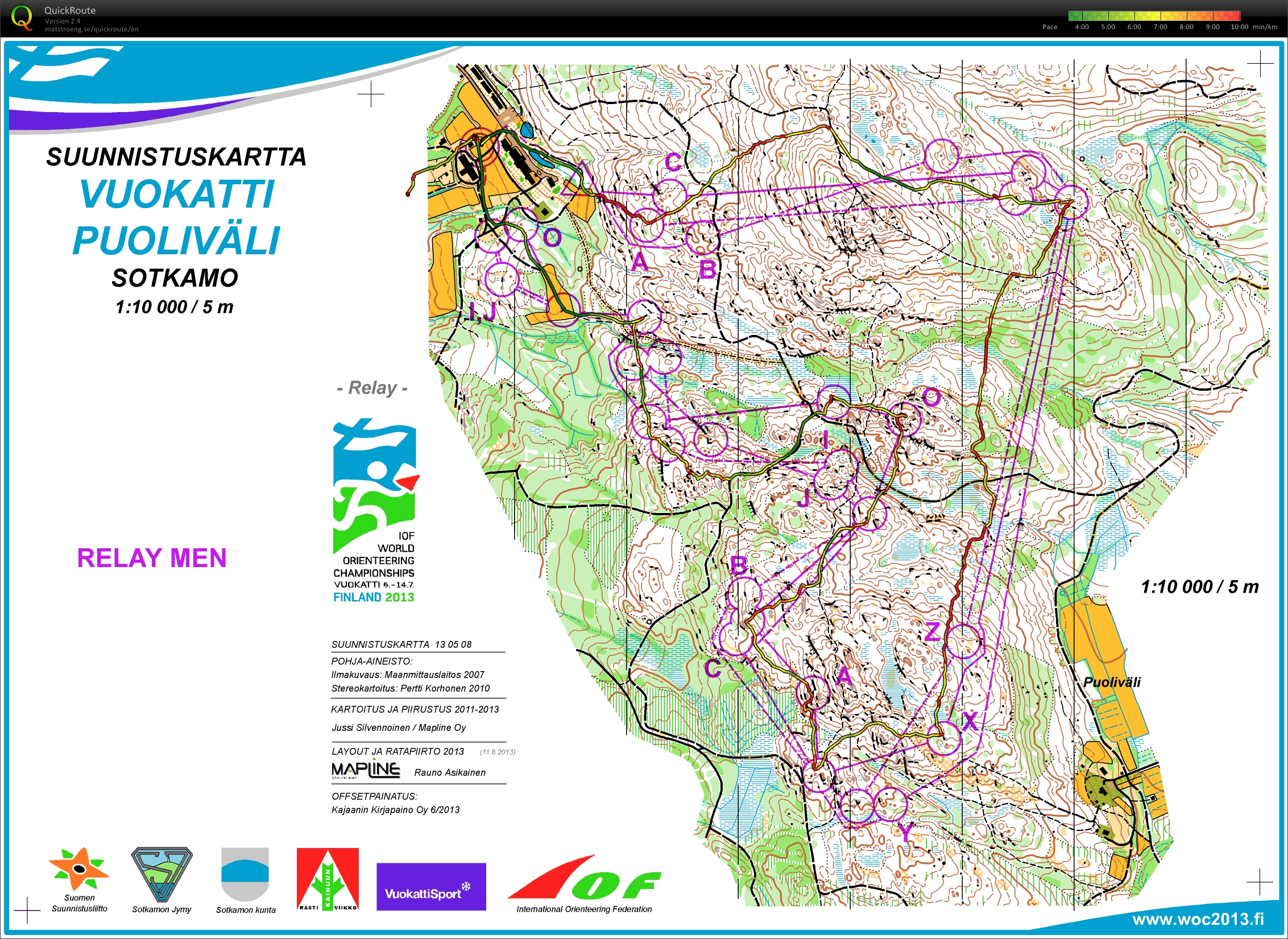 WOC 2013 Relay  (13/07/2013)