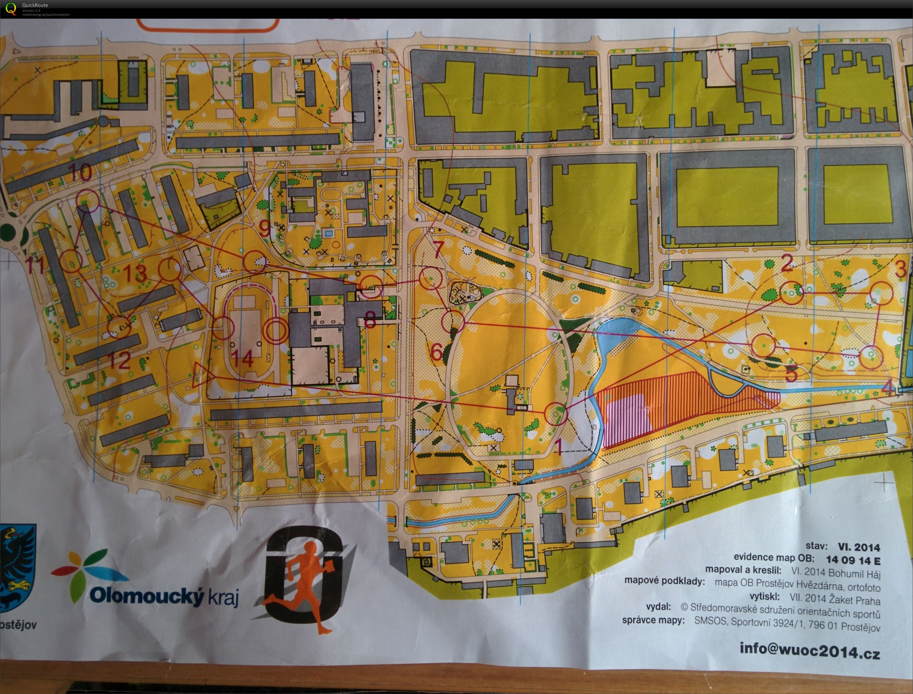 WUOC Sprint Relay Test race (2014-08-11)