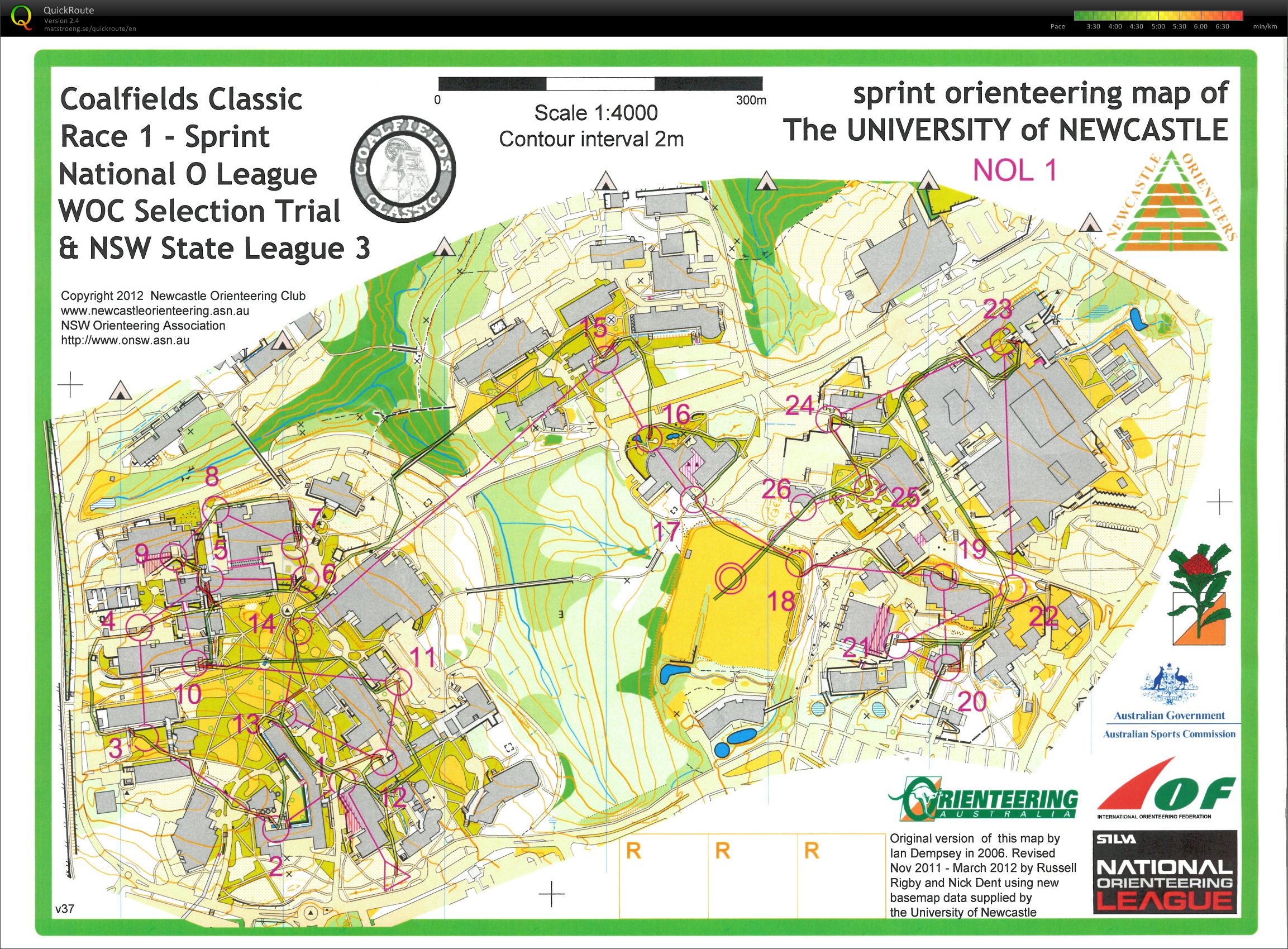 Coalfields Classic National Orienteering League Race 11 & WOC Trial (2012-05-12)