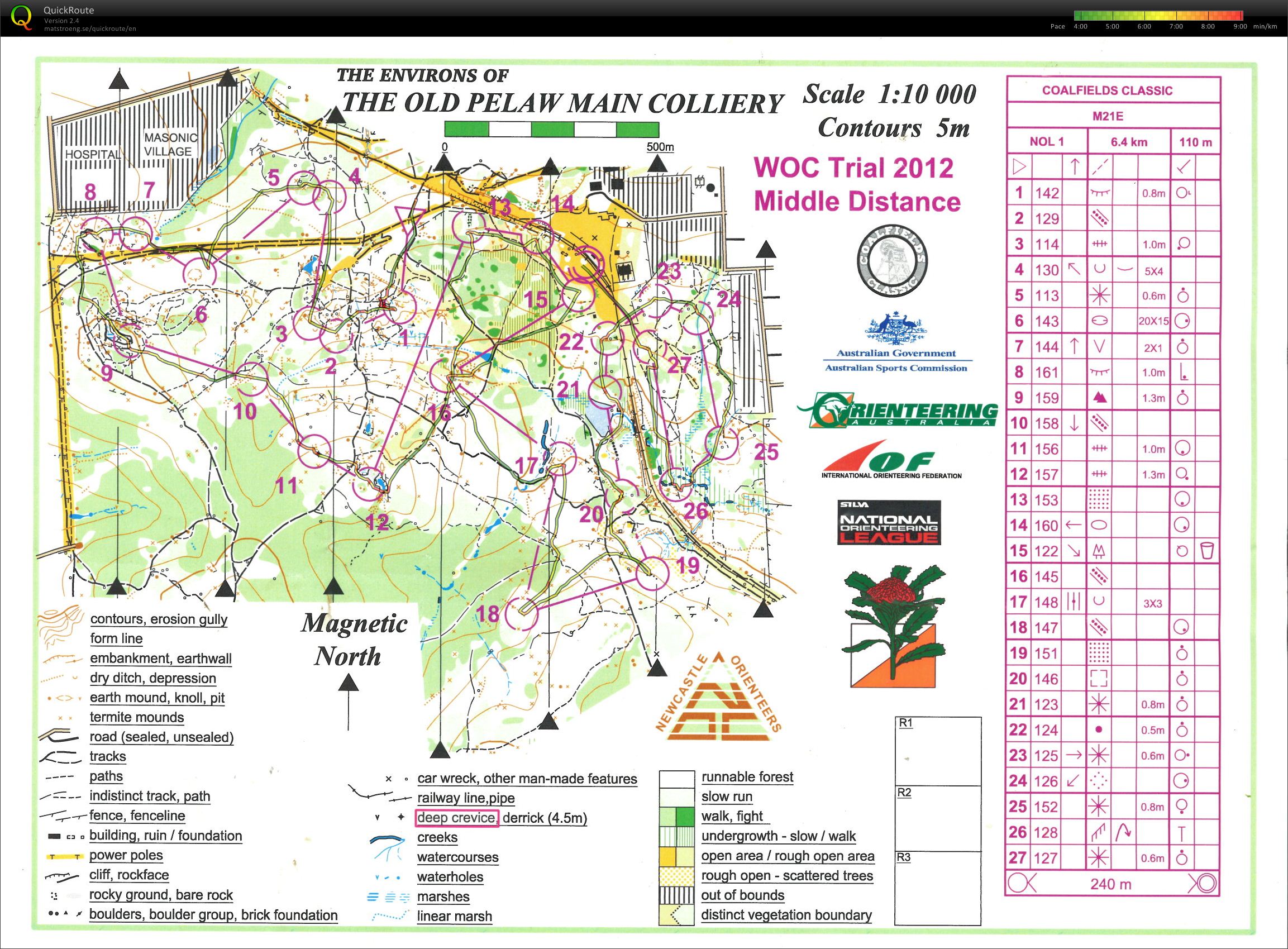 Coalfields Classic National Orienteering League Race 12 & WOC Trials (12/05/2012)