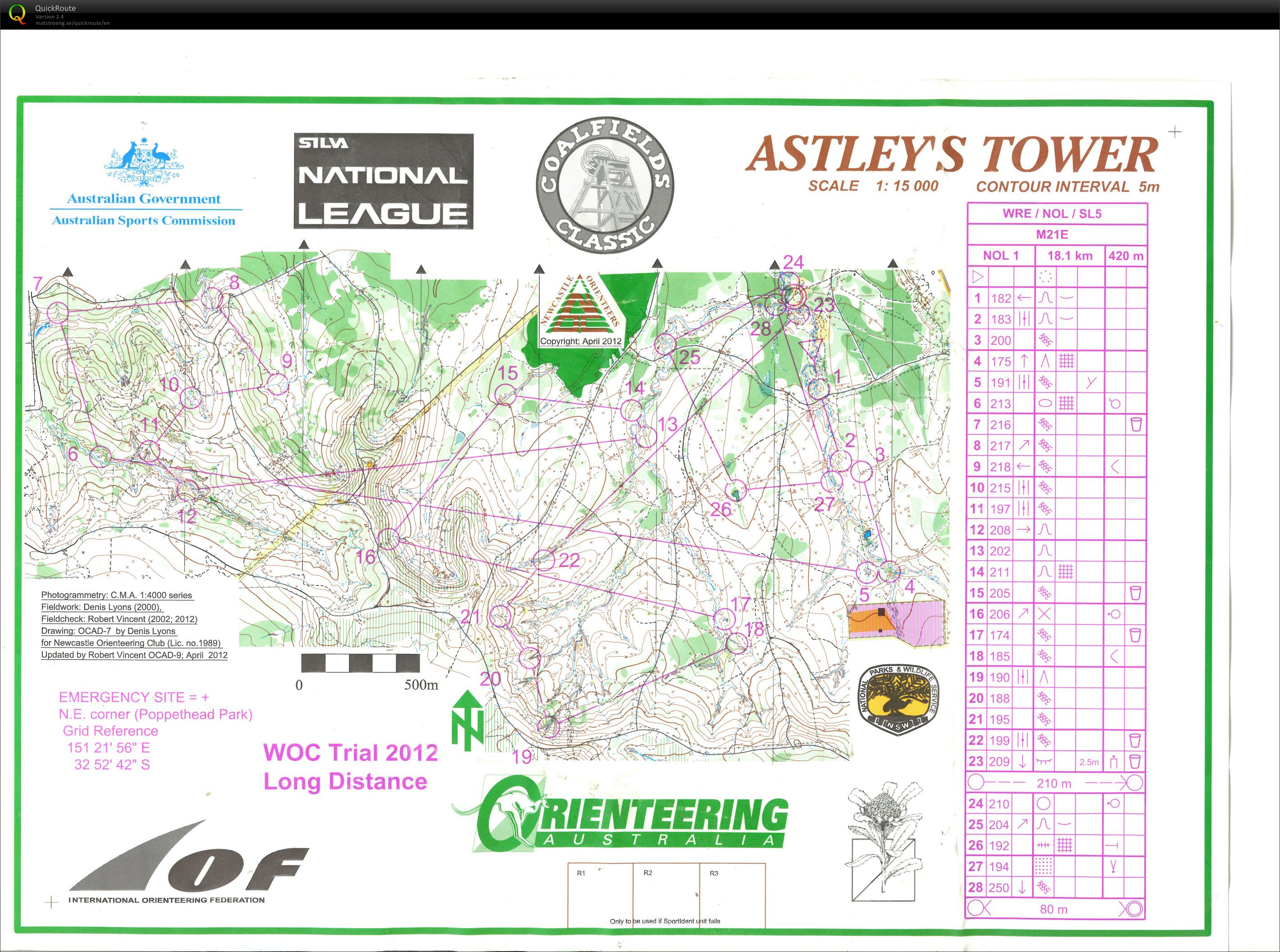 Coalfields Classic National Orienteering League Race 13 & WOC Trials (2012-05-13)