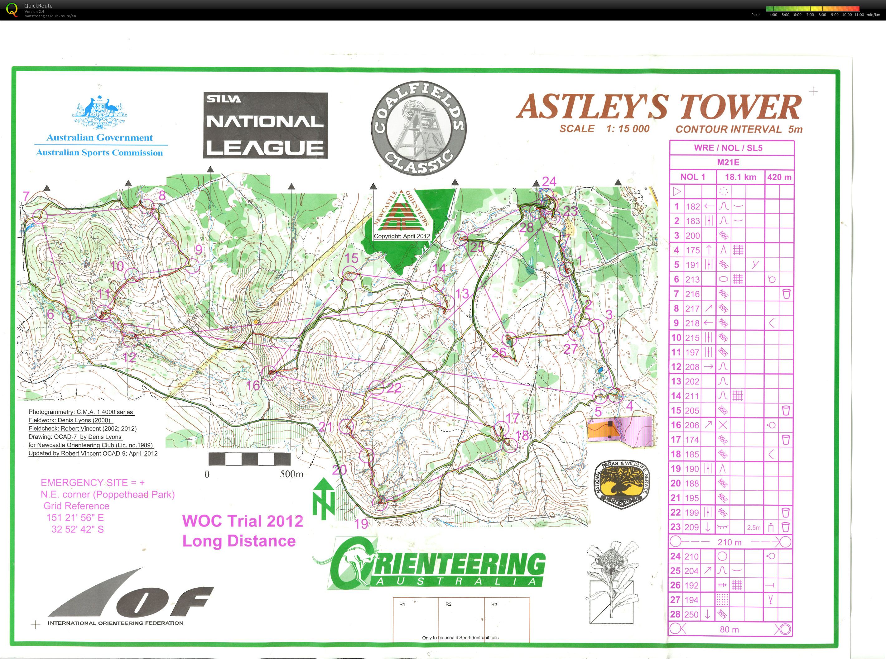 Coalfields Classic National Orienteering League Race 13 & WOC Trials (2012-05-13)