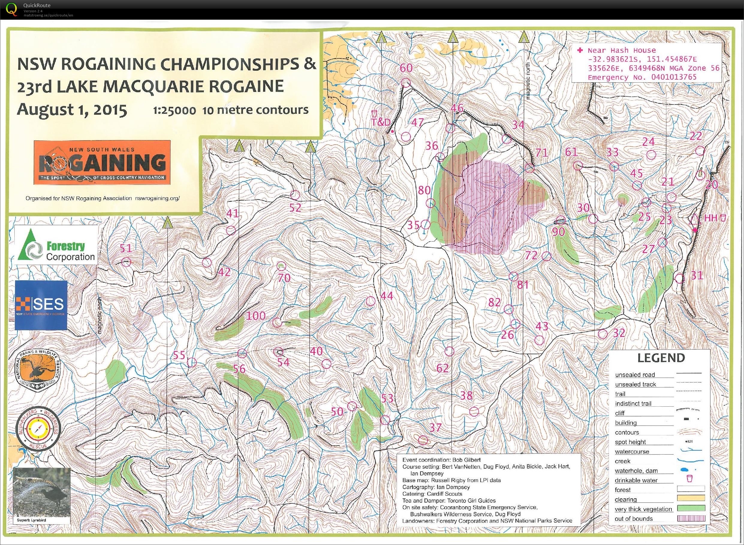 Lake Macquarie Rogaine (01/08/2015)