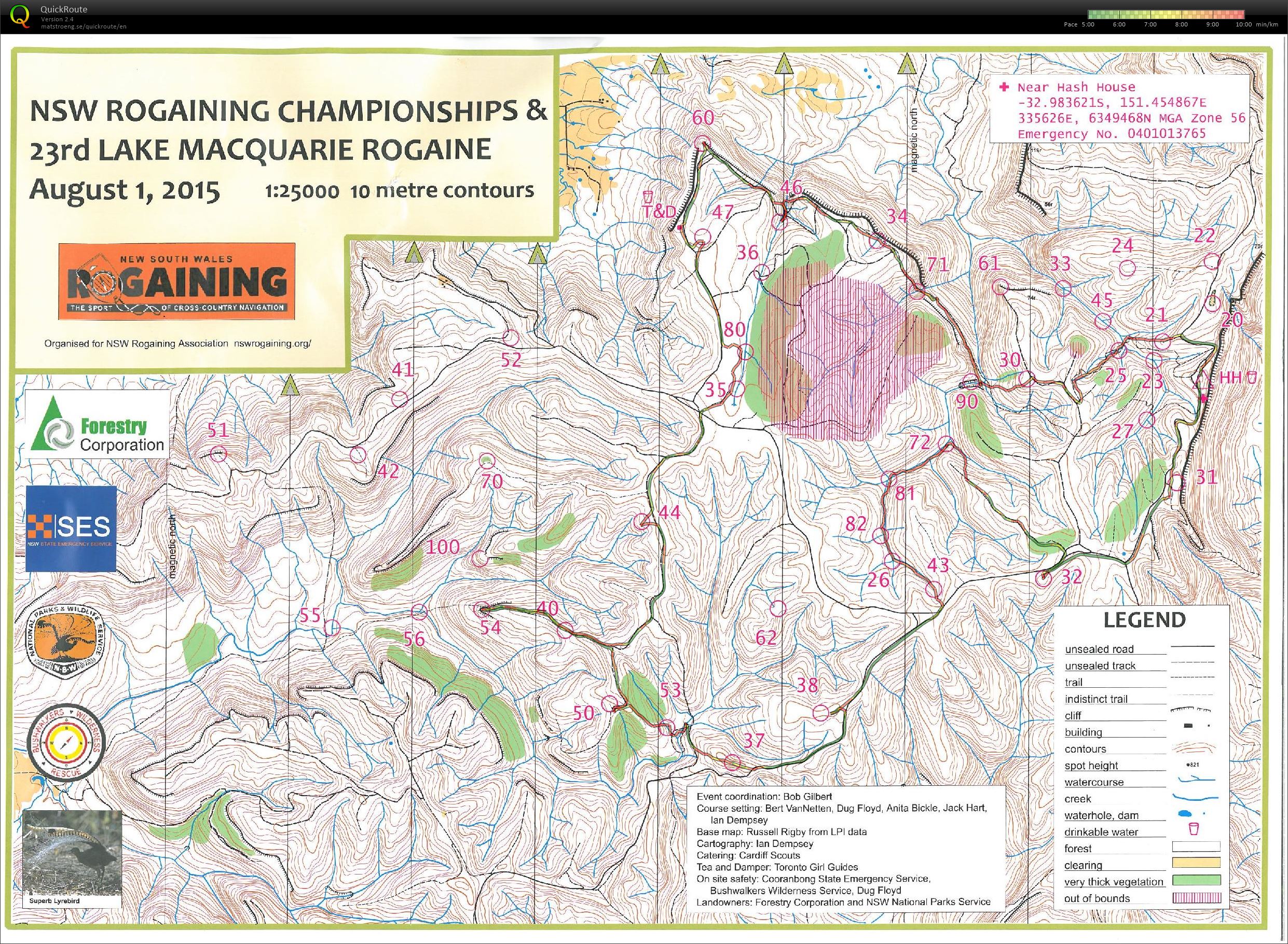 Lake Macquarie Rogaine (01/08/2015)