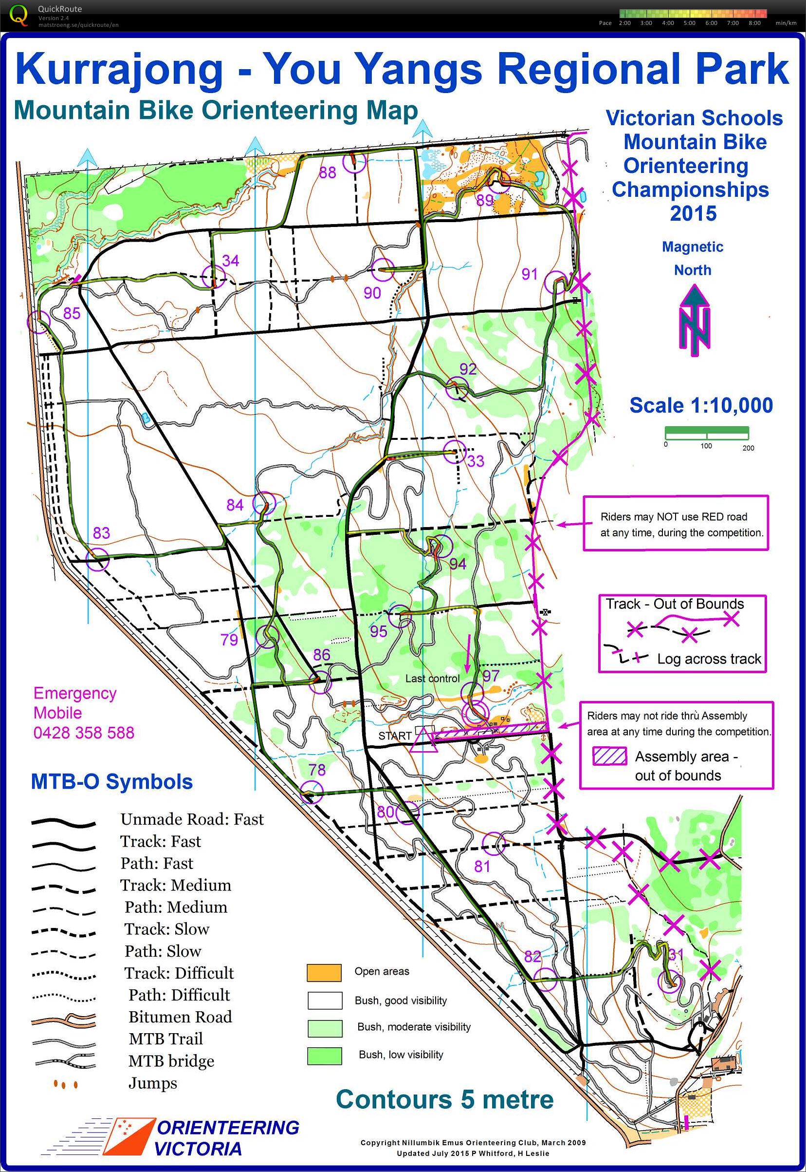 Vic Schools MTBO champs (2015-08-14)