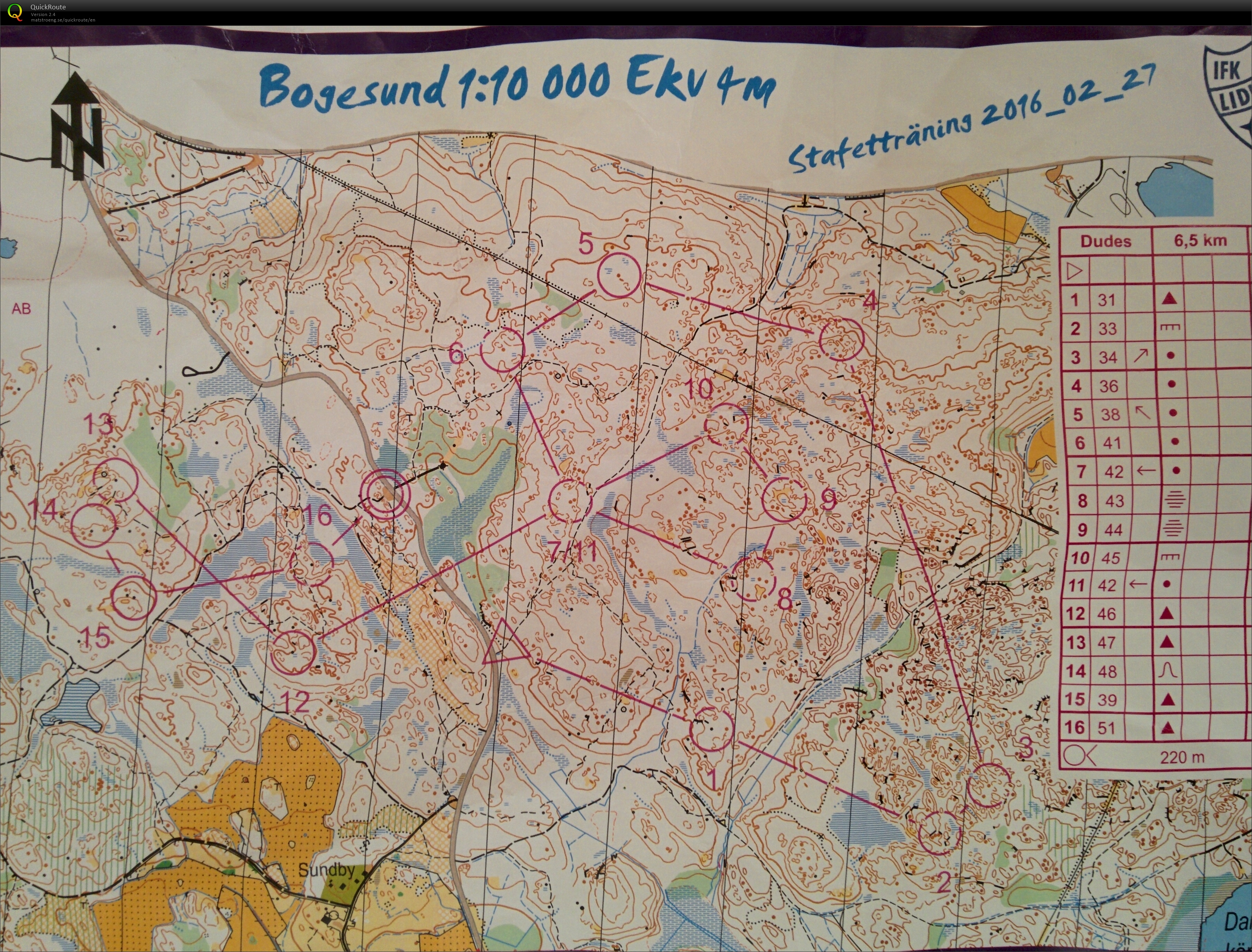 Lidingo training #1 (27-02-2016)