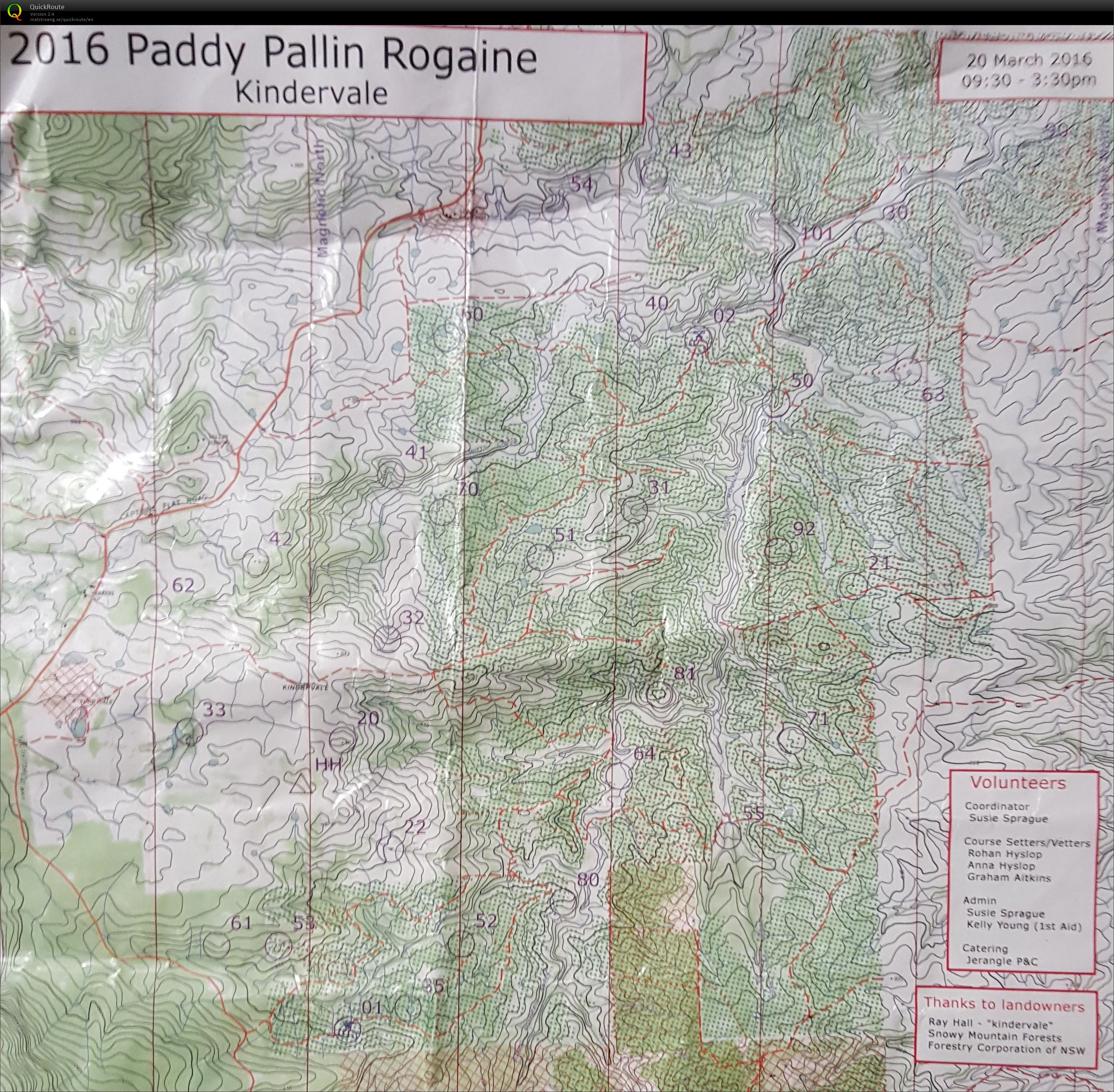 Paddy Pallin Rogaine (20.03.2016)