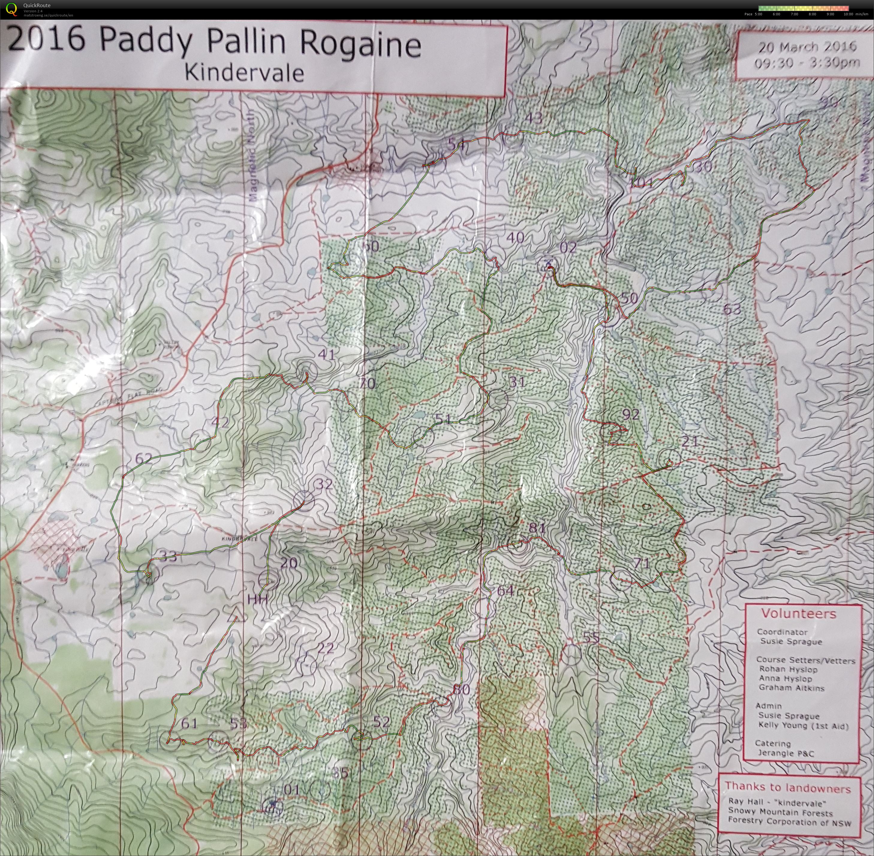 Paddy Pallin Rogaine (20.03.2016)