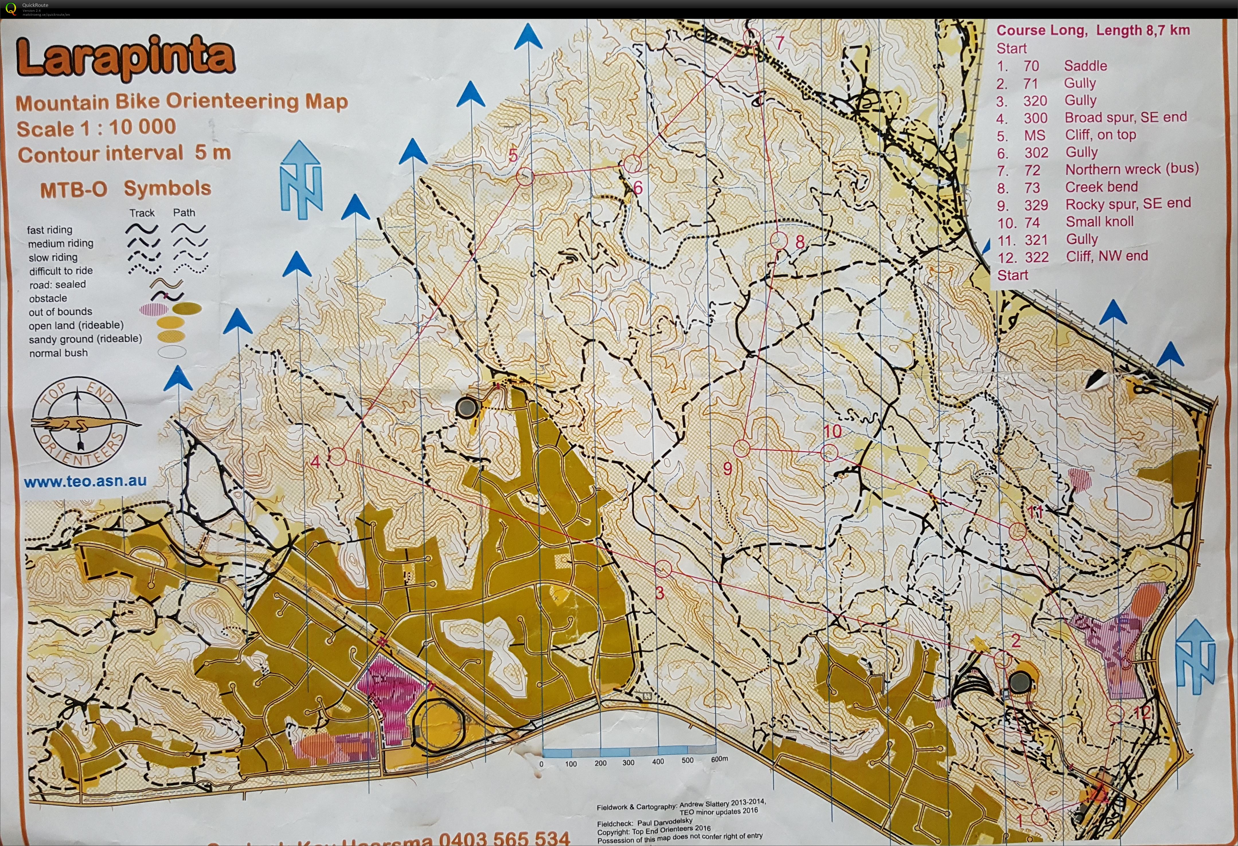 Alice Springs warm up orienteering (19-07-2016)