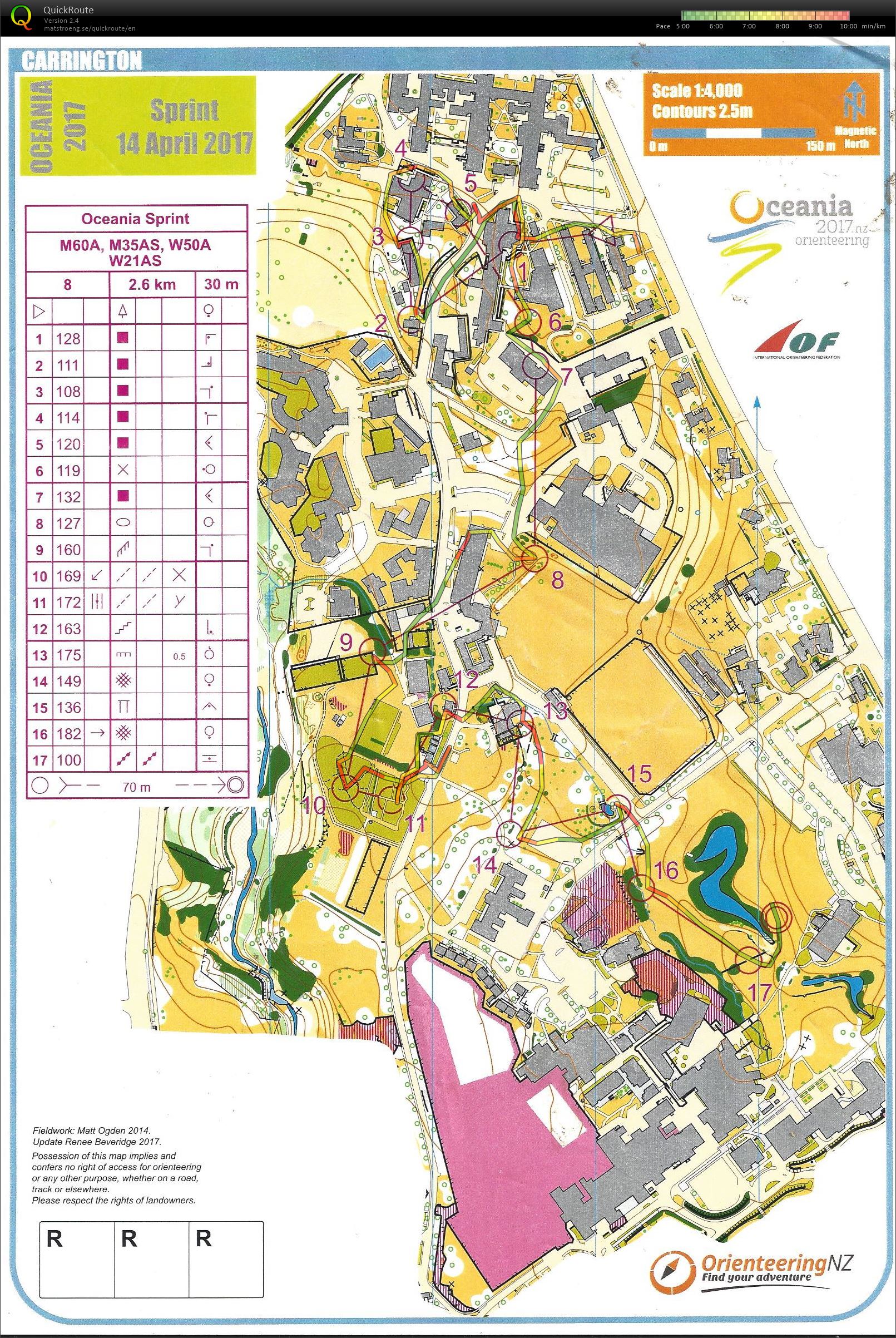 Oceania Sprint M60 (14/04/2017)
