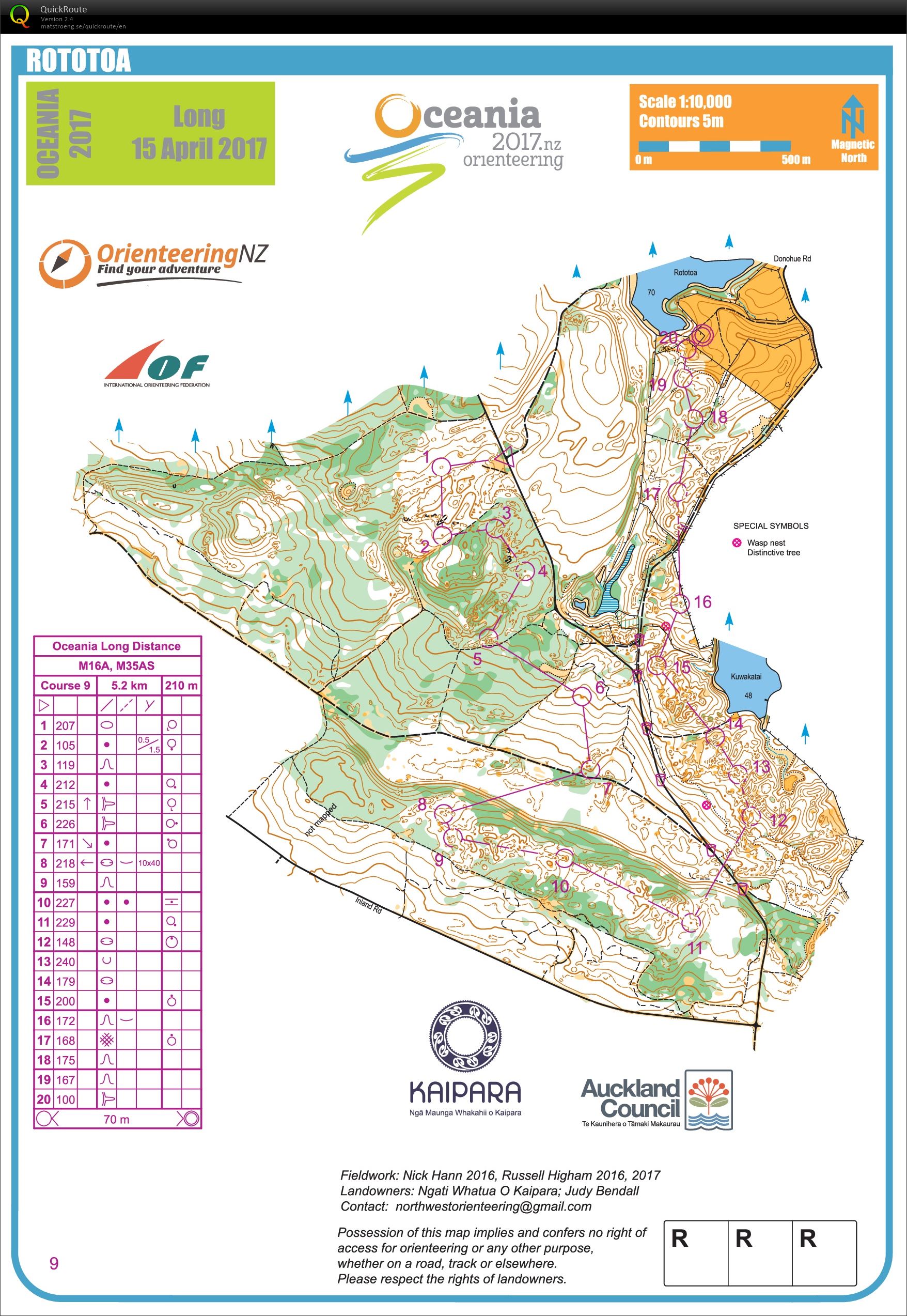 Mason 2017 Oceania Championships - Long Distance 2 (15/04/2017)