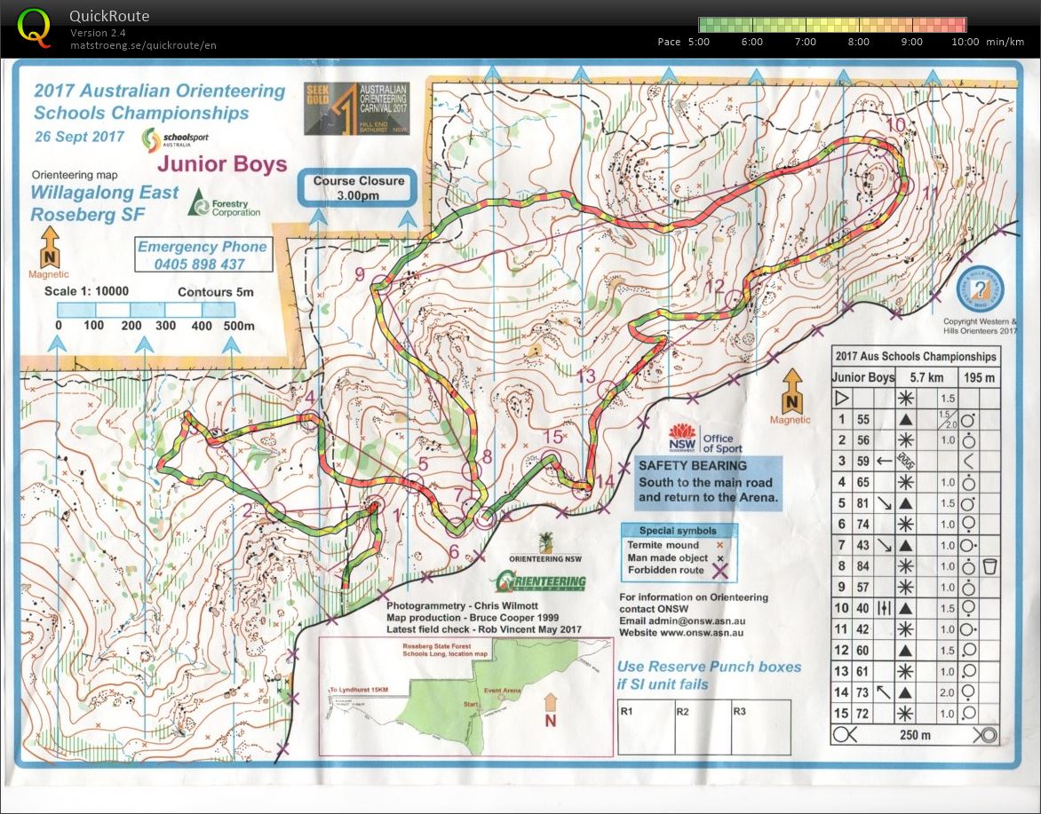2017 Australian Orienteering Schools Long Championships (26.09.2017)