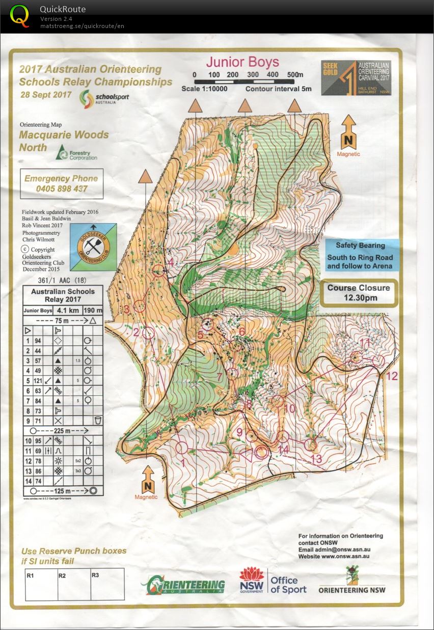 2017 Australian Orienteering Schools Relay Championships (2017-09-28)