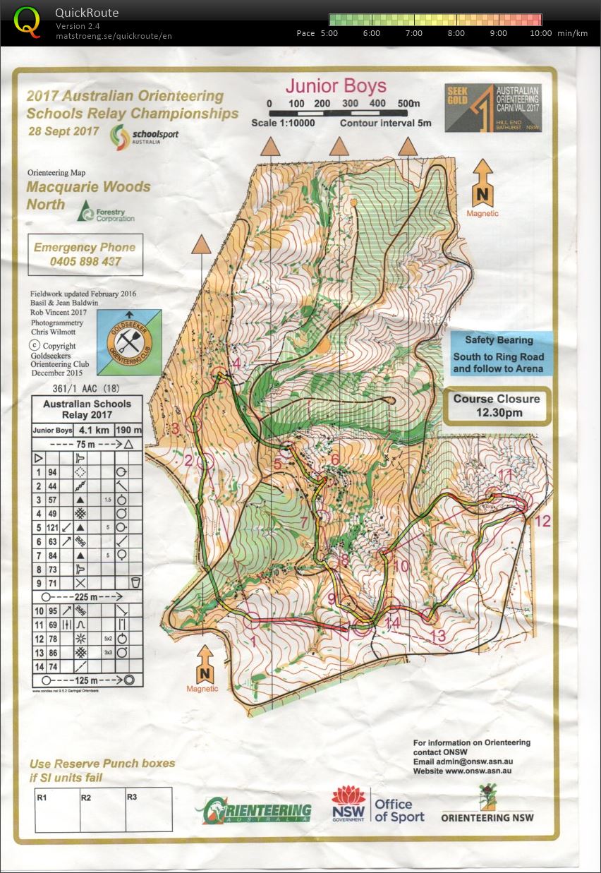 2017 Australian Orienteering Schools Relay Championships (2017-09-28)