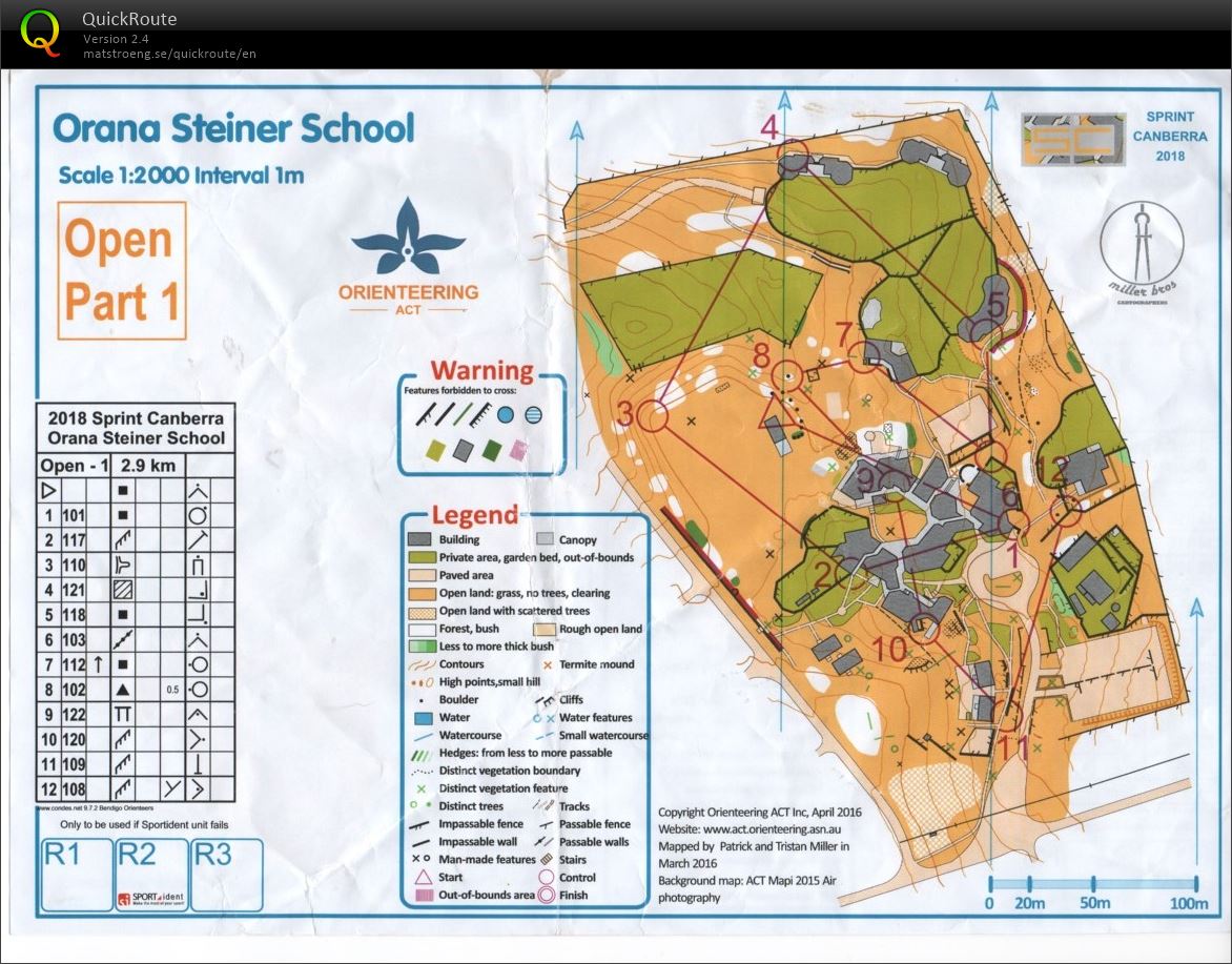 2018 Sprint Canberra Stage 4 Map 1 (27/01/2018)