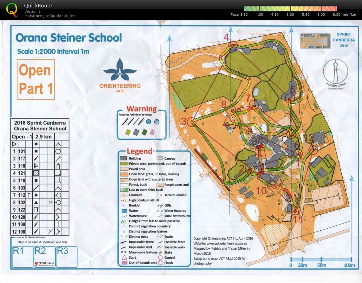 2018 Sprint Canberra Stage 4 Map 1 (27/01/2018)