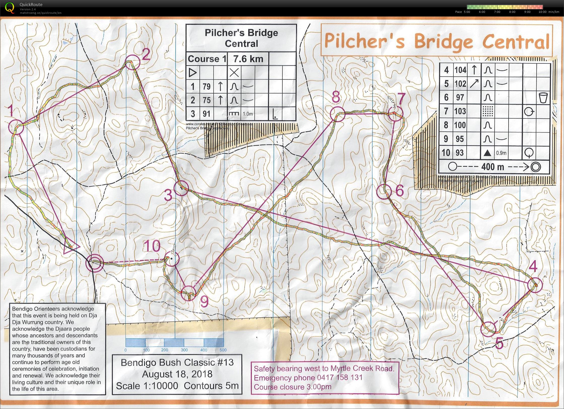 Bendigo Bush 13 Course 1 (18.08.2018)