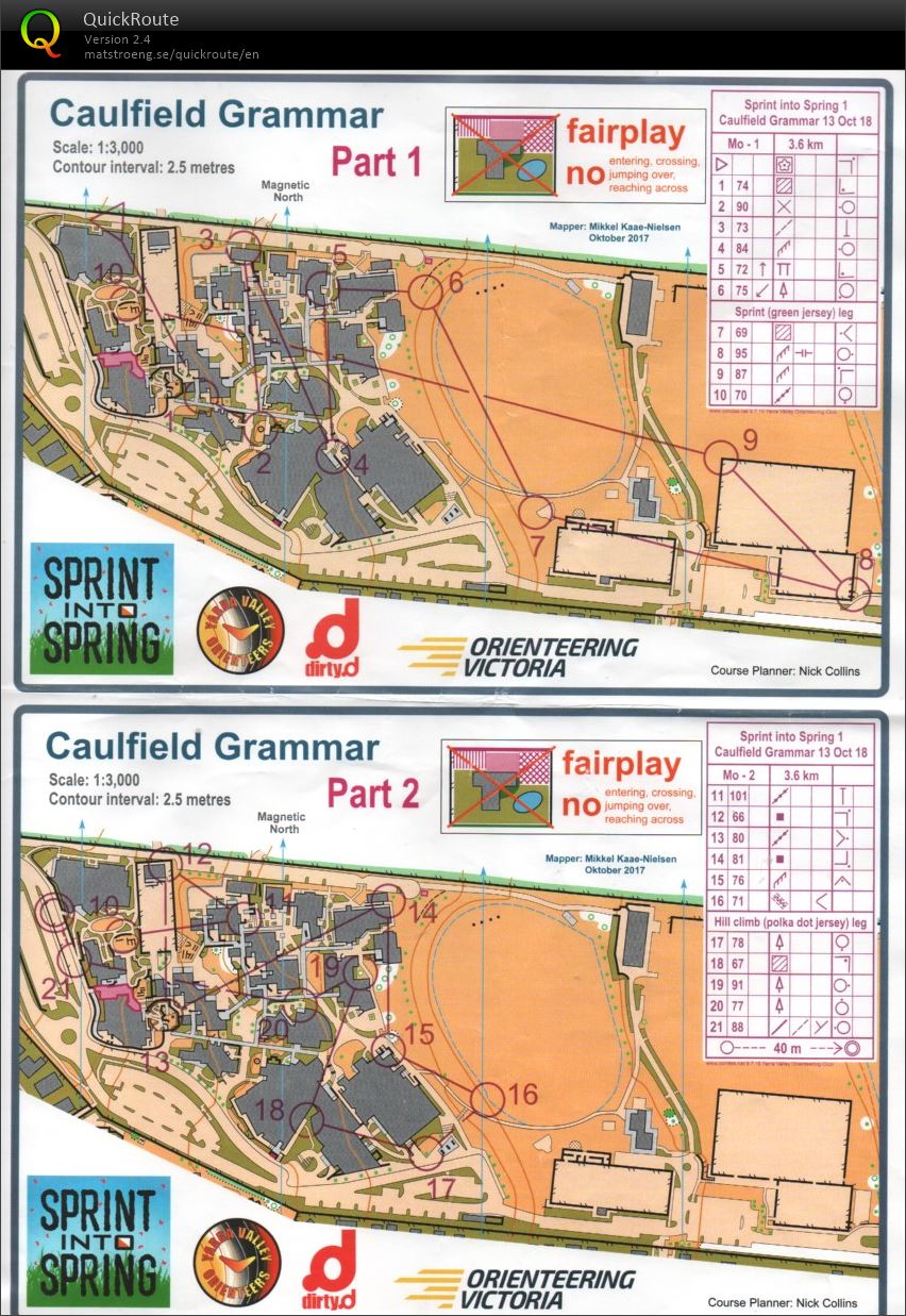 2018 Sprint into Spring Race 1 - map 1 (13/10/2018)