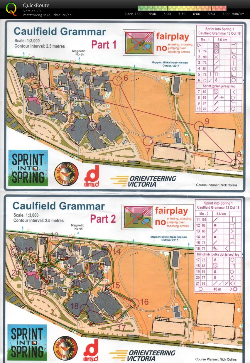 2018 Sprint into Spring race 1 - map 2 (13/10/2018)