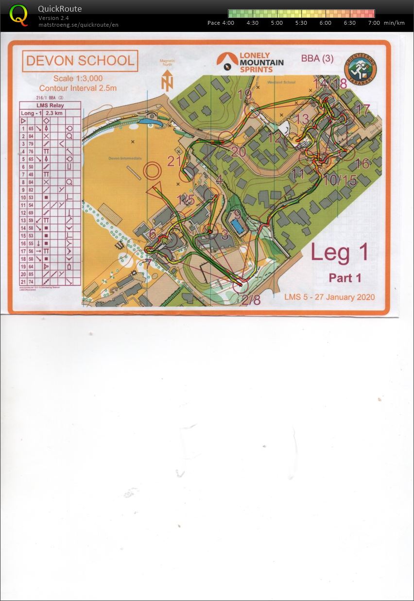2020 Lonely Mountain Sprint Relay map 1 of 2 (2020-01-27)