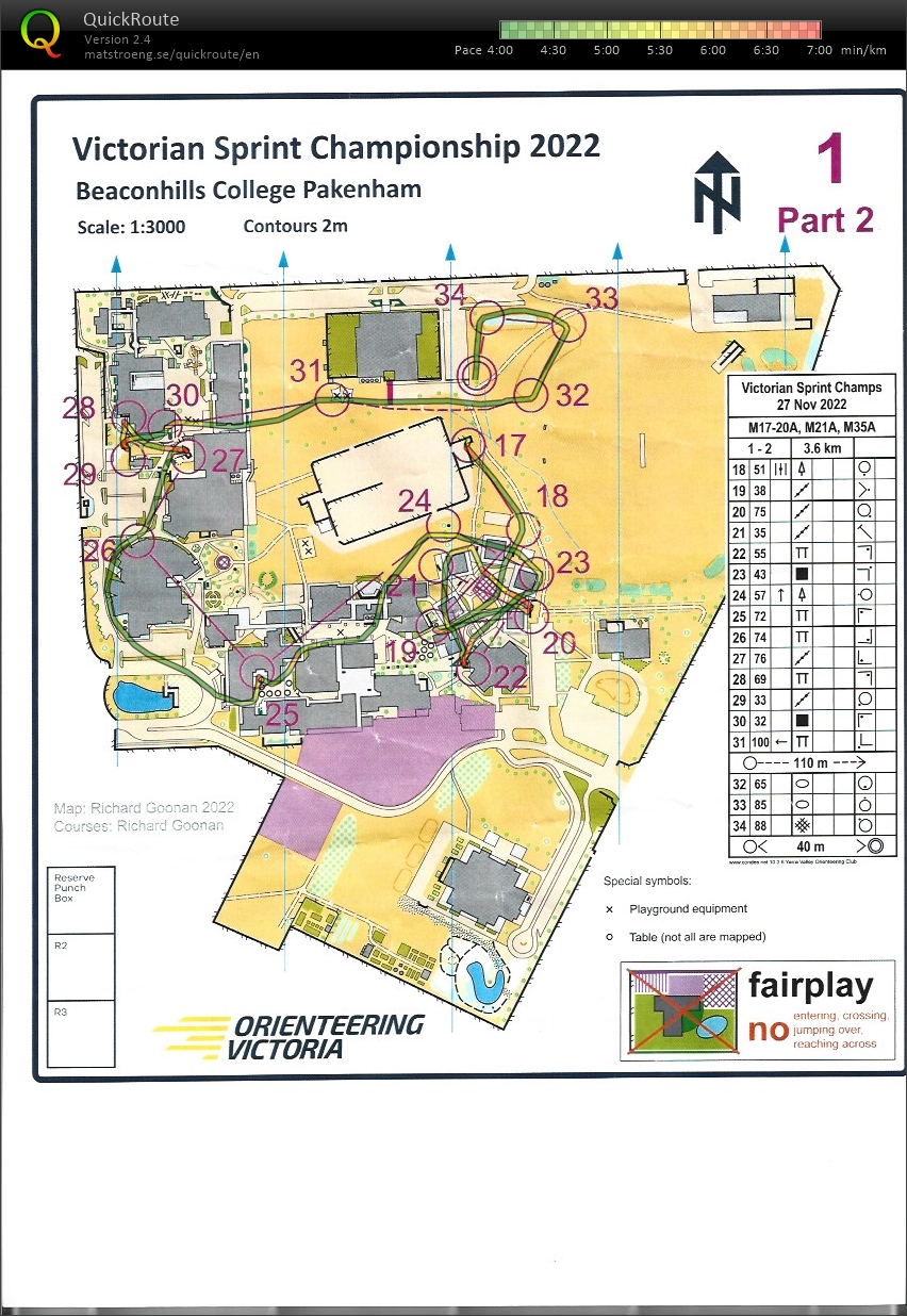 2022 Victorian Championships Sprint Distance Map 2 of 2 (27-11-2022)
