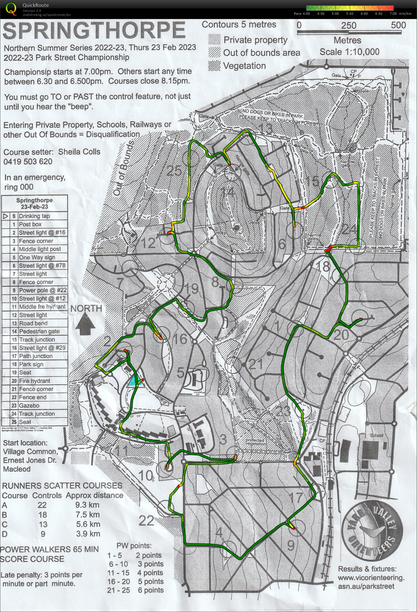 2023 Park & Street Orienteering Championships (2023-02-23)