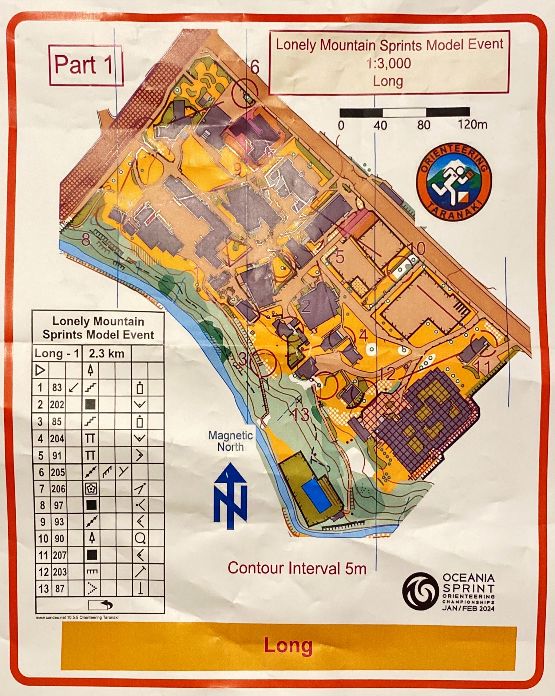 2024 Lonely Mountain Sprints model map 2 of 2 (26/01/2024)
