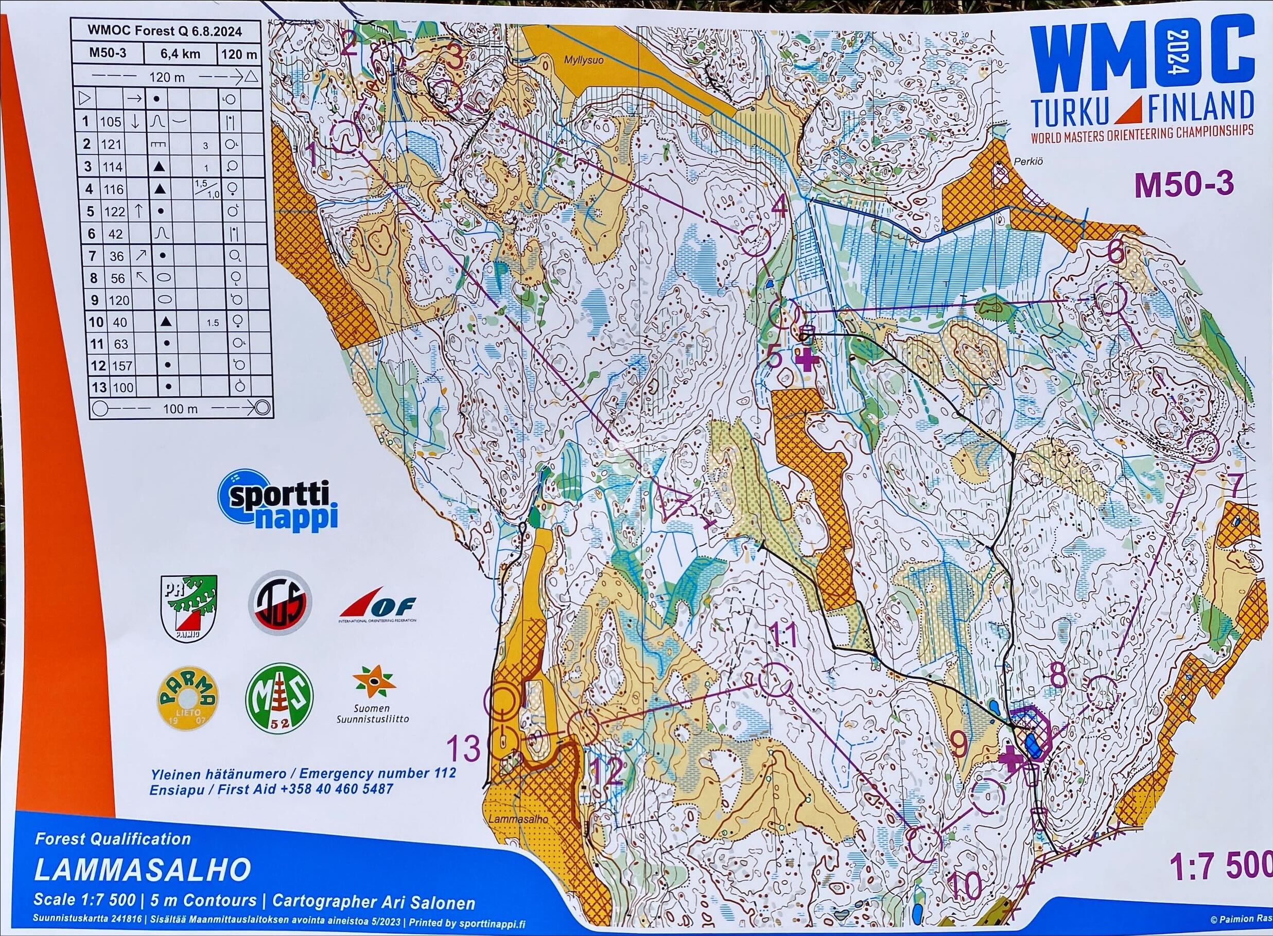 2024 WMOC Forest Qualification M50A (06.08.2024)