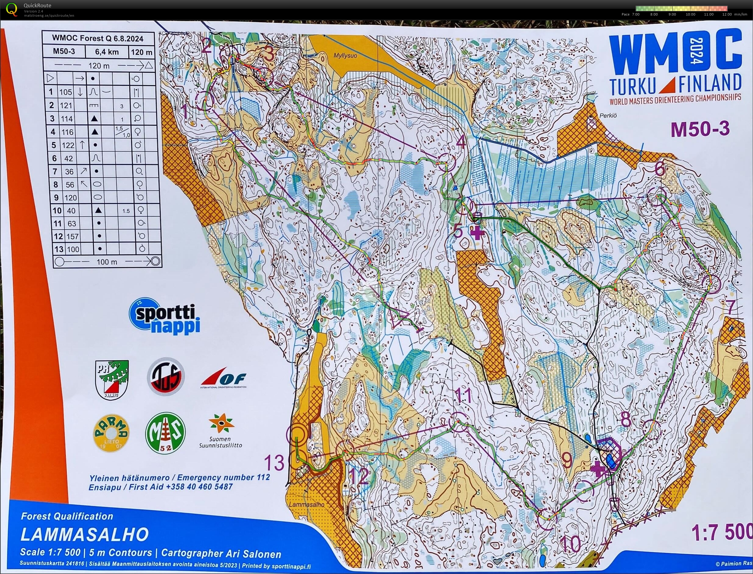 2024 WMOC Forest Qualification M50A (06.08.2024)