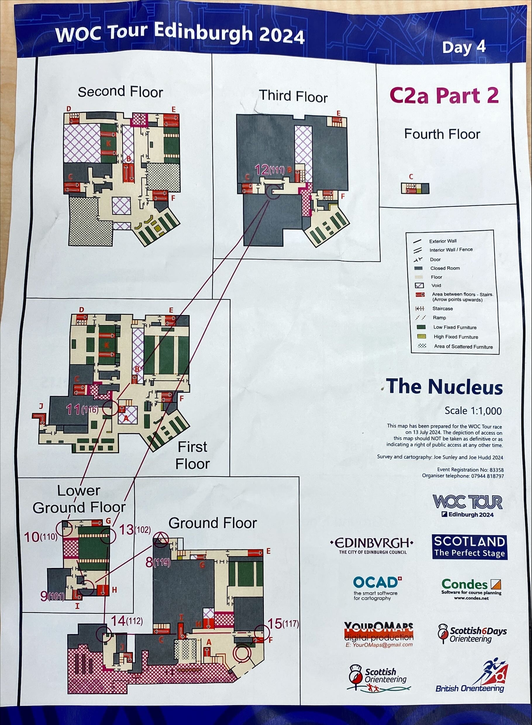 WOC Tour Indoor map 2 (13.07.2024)