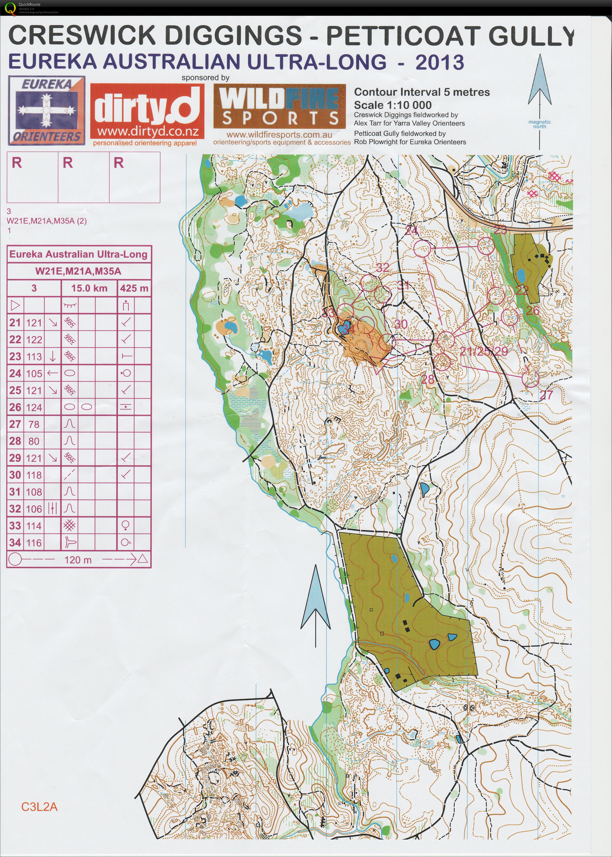 Australian Ultra Long, map 2 (course 3) (06-04-2013)