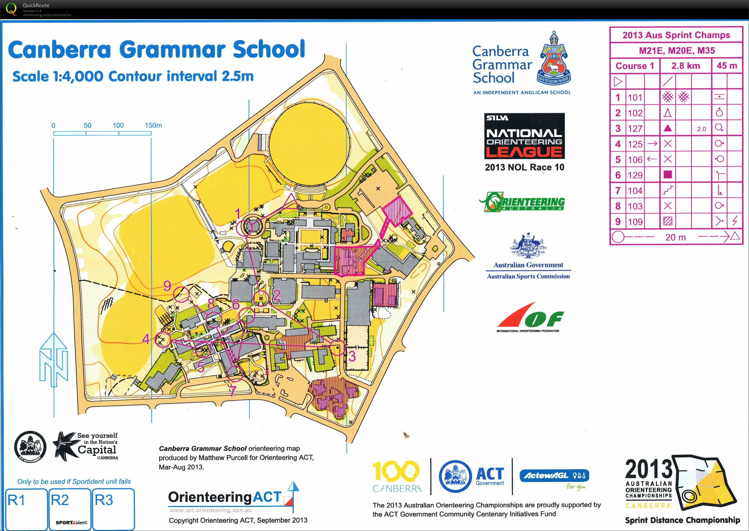 Australian Sprint Distance Championships- Map 1 (2013-09-28)