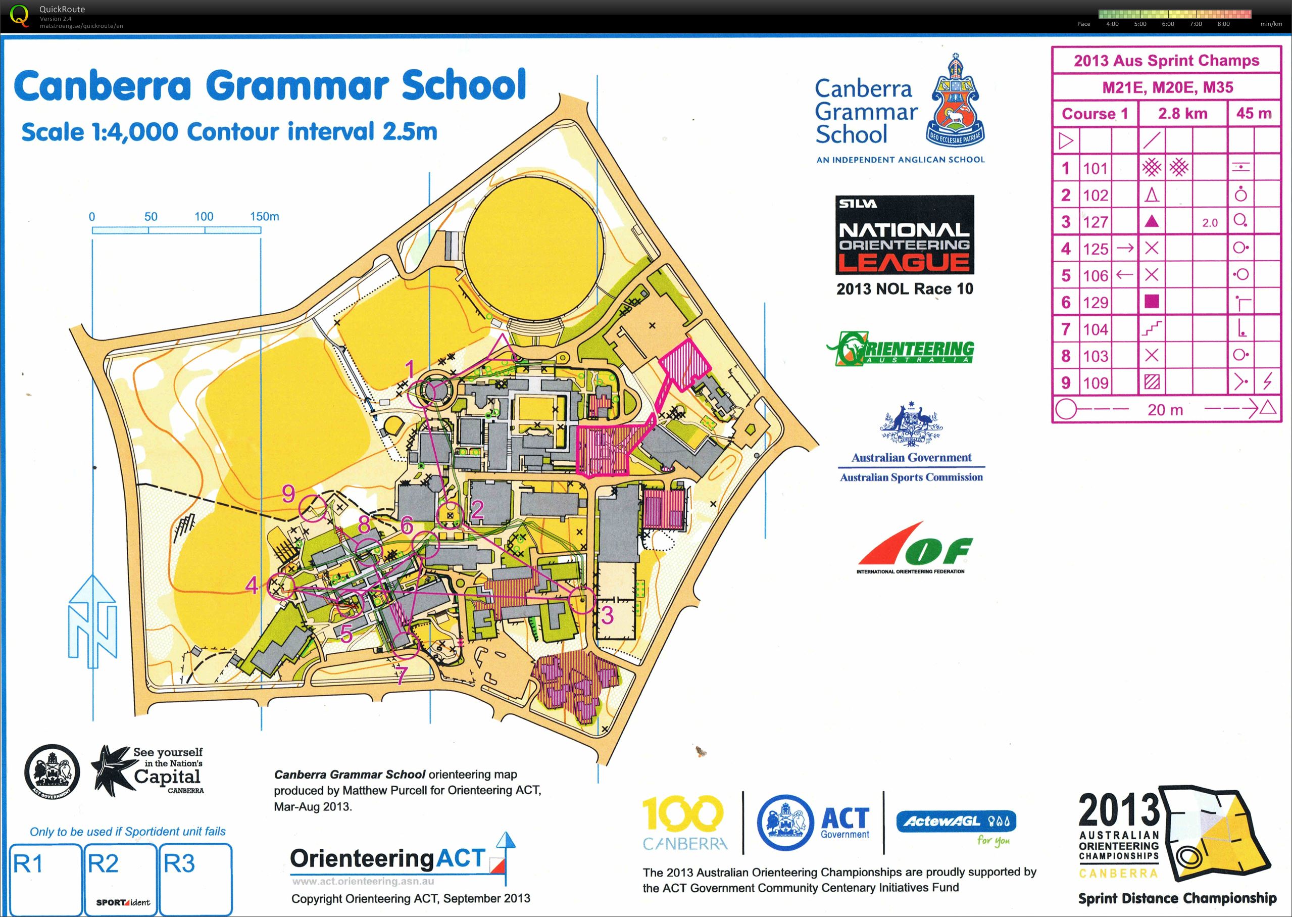 Australian Sprint Distance Championships- Map 1 (2013-09-28)